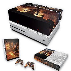 KIT Xbox One S Slim Skin e Capa Anti Poeira - Sekiro