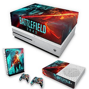 KIT Xbox One S Slim Skin e Capa Anti Poeira - Battlefield 2042