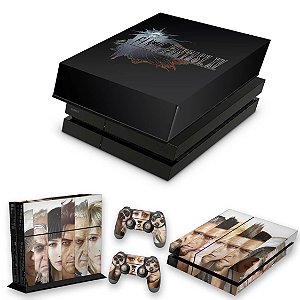 KIT PS4 Fat Skin e Capa Anti Poeira - Final Fantasy Xv #A