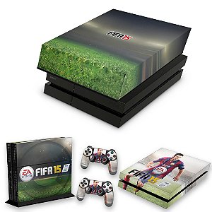 KIT PS4 Fat Skin e Capa Anti Poeira - Fifa 15