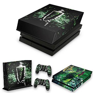 KIT PS4 Fat Skin e Capa Anti Poeira - Charada Batman