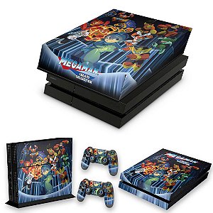 KIT PS4 Fat Skin e Capa Anti Poeira - Megaman Legacy Collection