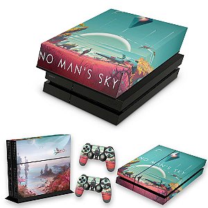 KIT PS4 Fat Skin e Capa Anti Poeira - No Man'S Sky