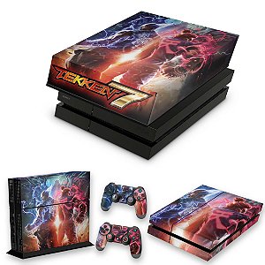 KIT PS4 Fat Skin e Capa Anti Poeira - Tekken 7