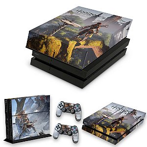 KIT PS4 Fat Skin e Capa Anti Poeira - Horizon Zero Dawn