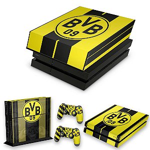 KIT PS4 Fat Skin e Capa Anti Poeira - Borussia Dortmund Bvb 09