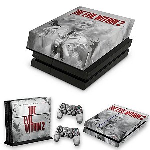 KIT PS4 Fat Skin e Capa Anti Poeira - The Evil Within 2