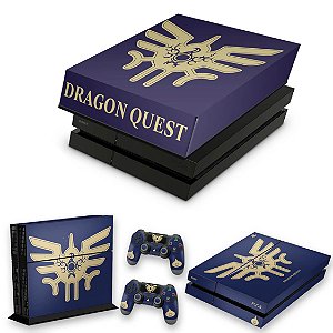 KIT PS4 Fat Skin e Capa Anti Poeira - Dragon Quest Bundle