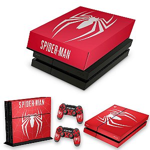 KIT PS4 Fat Skin e Capa Anti Poeira - Spider-Man Bundle