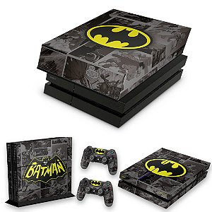 KIT PS4 Fat Skin e Capa Anti Poeira - Batman Comics