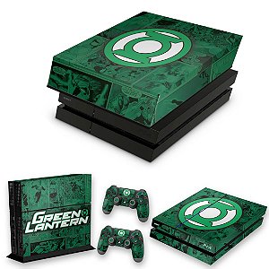 KIT PS4 Fat Skin e Capa Anti Poeira - Lanterna Verde Comics