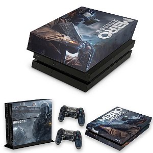 KIT PS4 Fat Skin e Capa Anti Poeira - Metro Exodus