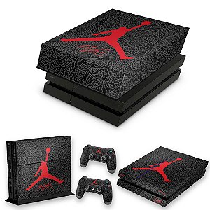 KIT PS4 Fat Skin e Capa Anti Poeira - Air Jordan Flight