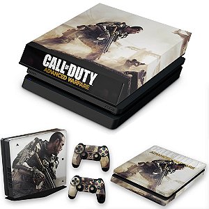 KIT PS4 Slim Skin e Capa Anti Poeira - Call Of Duty Advanced Warfare