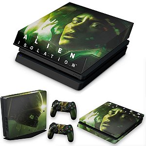 KIT PS4 Slim Skin e Capa Anti Poeira - Alien Isolation