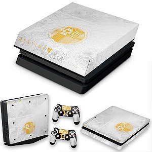 KIT PS4 Slim Skin e Capa Anti Poeira - Limited Edition Destiny