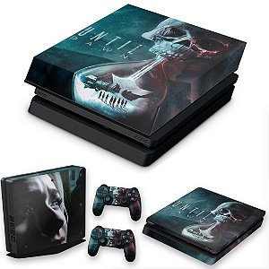 KIT PS4 Slim Skin e Capa Anti Poeira - Until Dawn