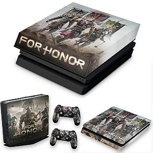 KIT PS4 Slim Skin e Capa Anti Poeira - For Honor