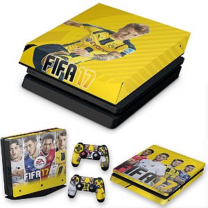 KIT PS4 Slim Skin e Capa Anti Poeira - Fifa 17