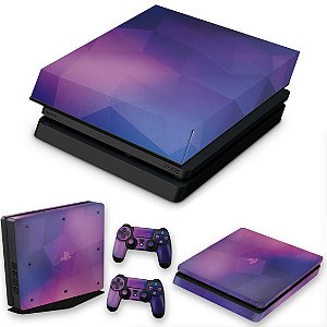 KIT PS4 Slim Skin e Capa Anti Poeira - Arte Abstrata #1