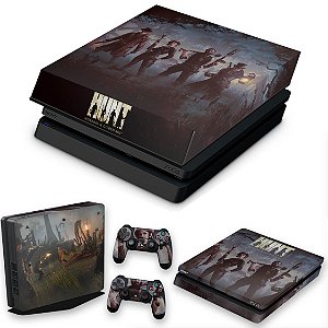 KIT PS4 Slim Skin e Capa Anti Poeira - Hunt: Horrors Of The Gilded Age