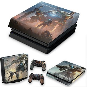 KIT PS4 Slim Skin e Capa Anti Poeira - Titanfall 2 #B