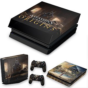 KIT PS4 Slim Skin e Capa Anti Poeira - Assassins Creed Origins