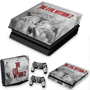 KIT PS4 Slim Skin e Capa Anti Poeira - The Evil Within 2