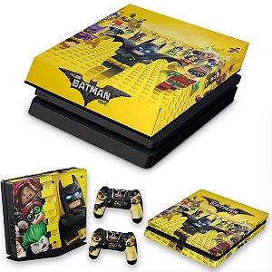 KIT PS4 Slim Skin e Capa Anti Poeira - Lego Batman