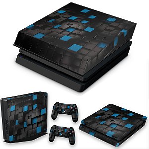 KIT PS4 Slim Skin e Capa Anti Poeira - Cubos