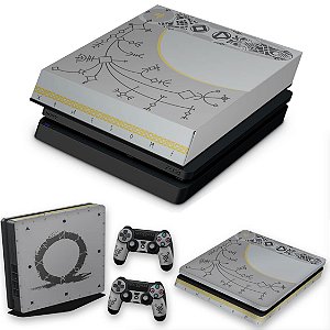 KIT PS4 Slim Skin e Capa Anti Poeira - God Of War Limited Edition