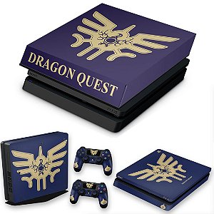 KIT PS4 Slim Skin e Capa Anti Poeira - Dragon Quest Bundle