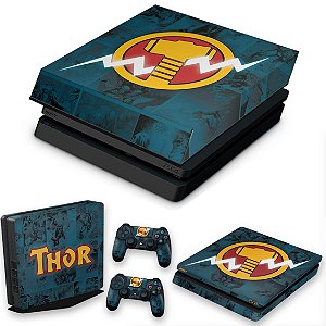 KIT PS4 Slim Skin e Capa Anti Poeira - Thor Comics