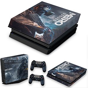 KIT PS4 Slim Skin e Capa Anti Poeira - Metro Exodus