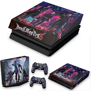 KIT PS4 Slim Skin e Capa Anti Poeira - Devil May Cry 5