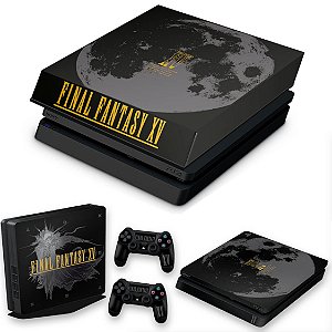 KIT PS4 Slim Skin e Capa Anti Poeira - Final Fantasy Xv Bundle