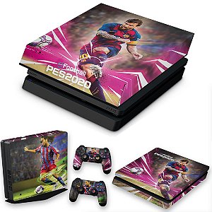 KIT PS4 Slim Skin e Capa Anti Poeira - Pes 2020