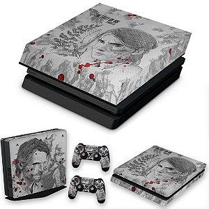 KIT PS4 Slim Skin e Capa Anti Poeira - The Last Of Us Part 2 Ii