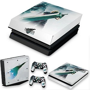 KIT PS4 Slim Skin e Capa Anti Poeira - Final Fantasy 7 Remake