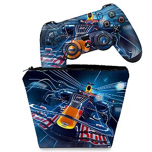 KIT Capa Case e Skin PS4 Controle  - Formula 1