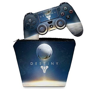 KIT Capa Case e Skin PS4 Controle  - Destiny