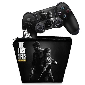 KIT Capa Case e Skin PS4 Controle  - The Last Of Us Remastered