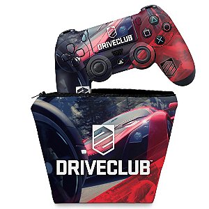 KIT Capa Case e Skin PS4 Controle  - Driveclub