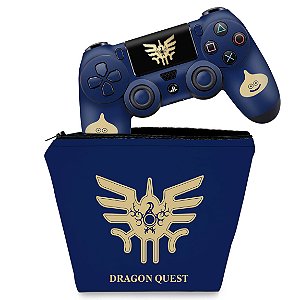 KIT Capa Case e Skin PS4 Controle  - Dragon Quest Bundle