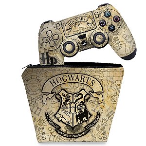 KIT Capa Case e Skin PS4 Controle  - Harry Potter