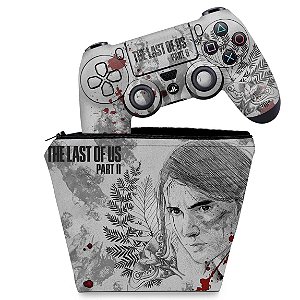 KIT Capa Case e Skin PS4 Controle  - The Last Of Us Part 2 Ii