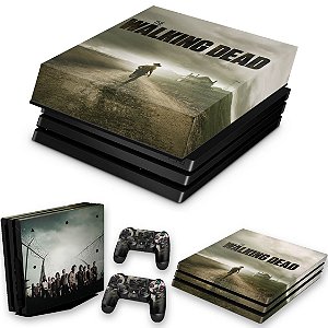 KIT PS4 Pro Skin e Capa Anti Poeira - The Walking Dead