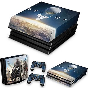 KIT PS4 Pro Skin e Capa Anti Poeira - Destiny