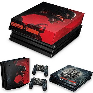 KIT PS4 Pro Skin e Capa Anti Poeira - Evolve