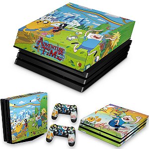 KIT PS4 Pro Skin e Capa Anti Poeira - Hora De Aventura